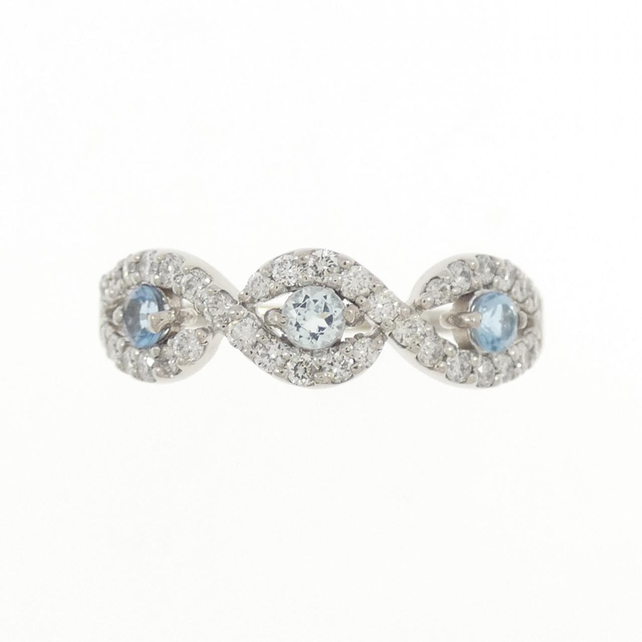 PT900 アクアマリン リング 0.21CT