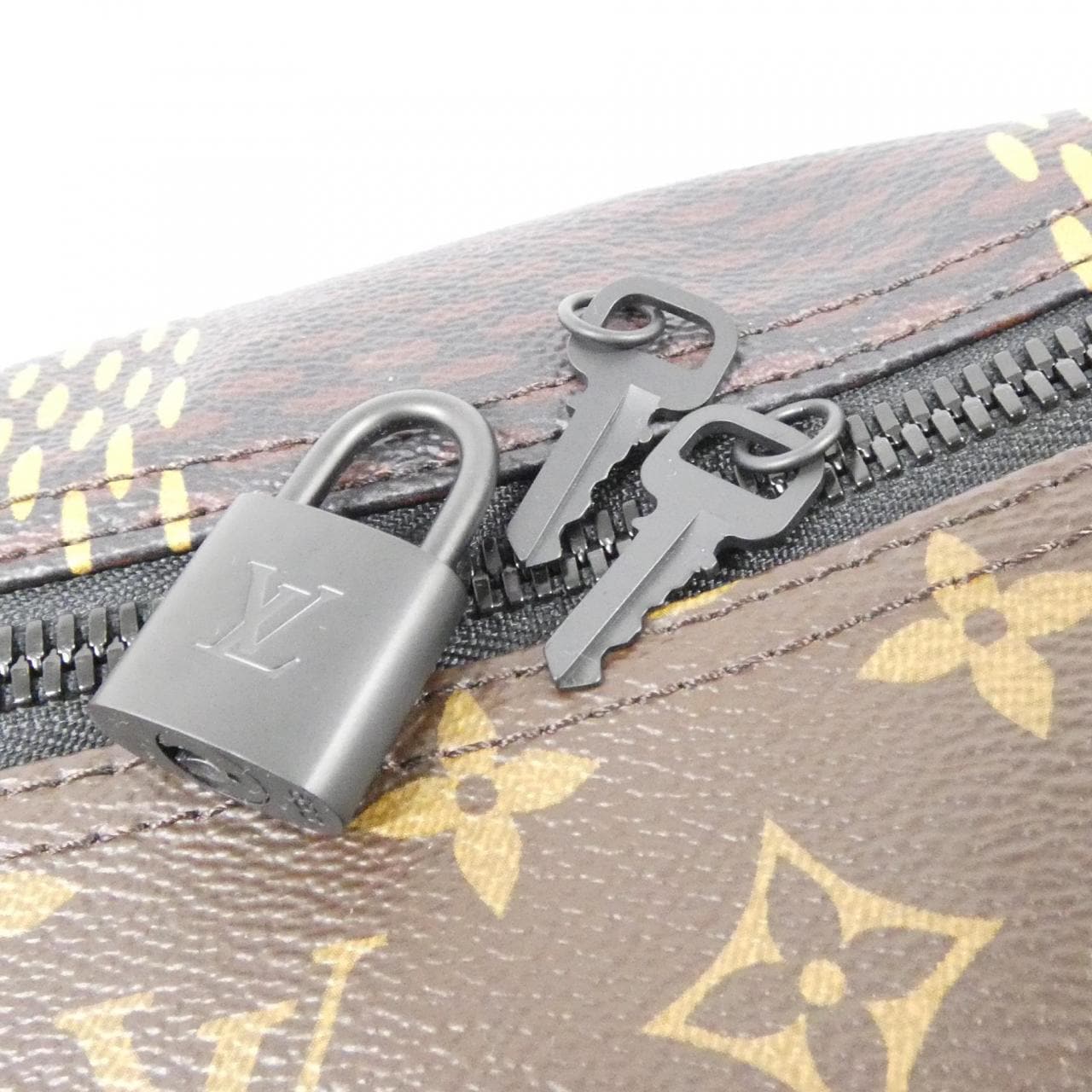 ルイヴィトン ダミエ ジャイアント(LVスクエアード) キーポル バンドリエール 50cm N40360 ボストンバッグ