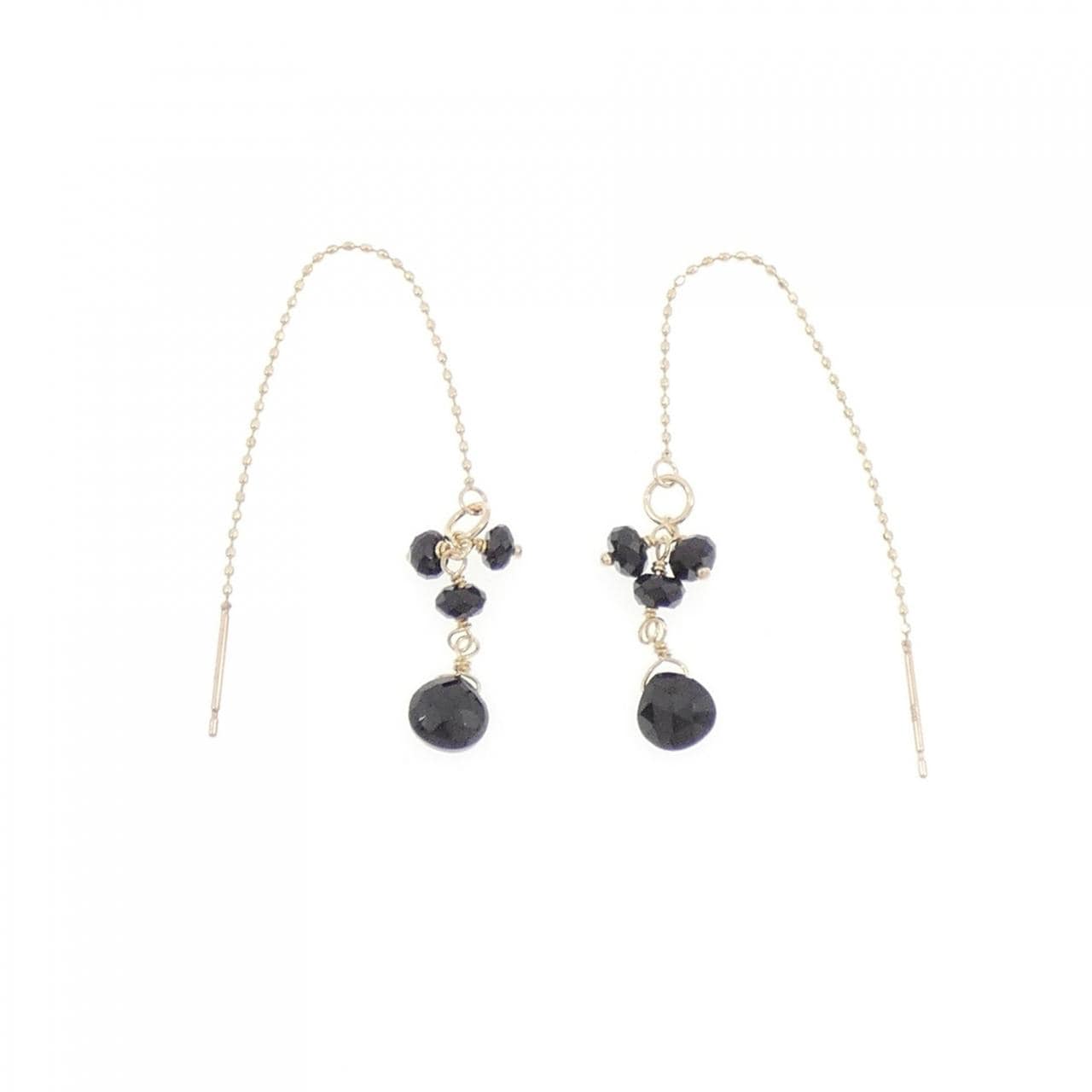 K10YG オニキス ピアス