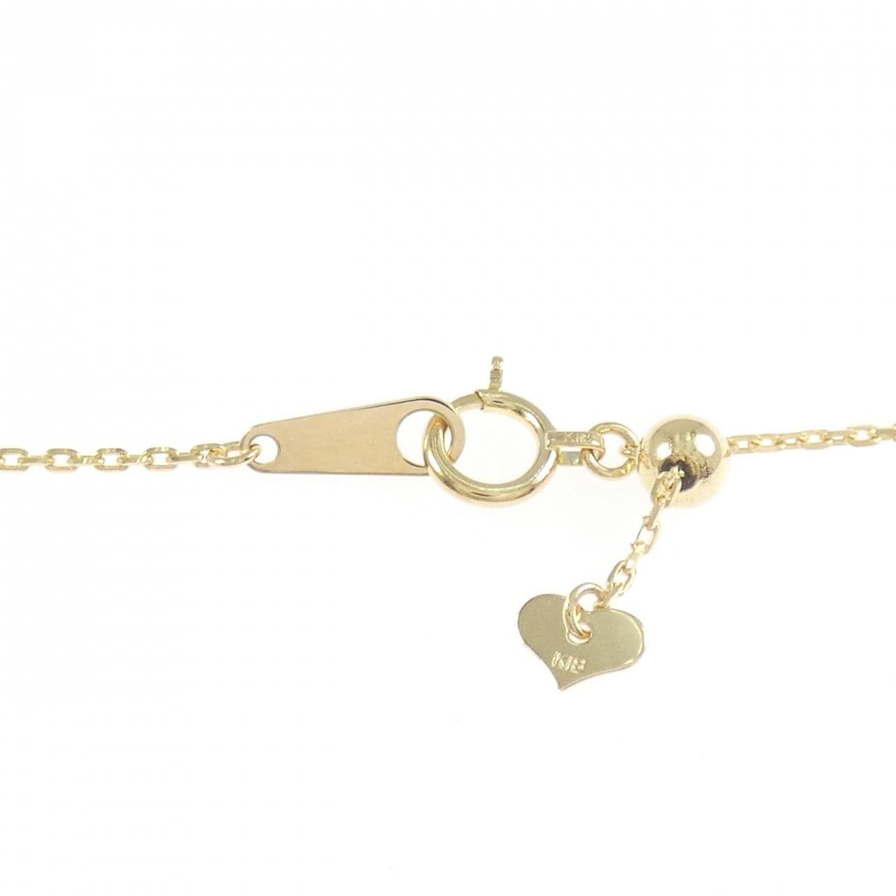 K18YG イニシャルT ダイヤモンド ネックレス 0.08CT