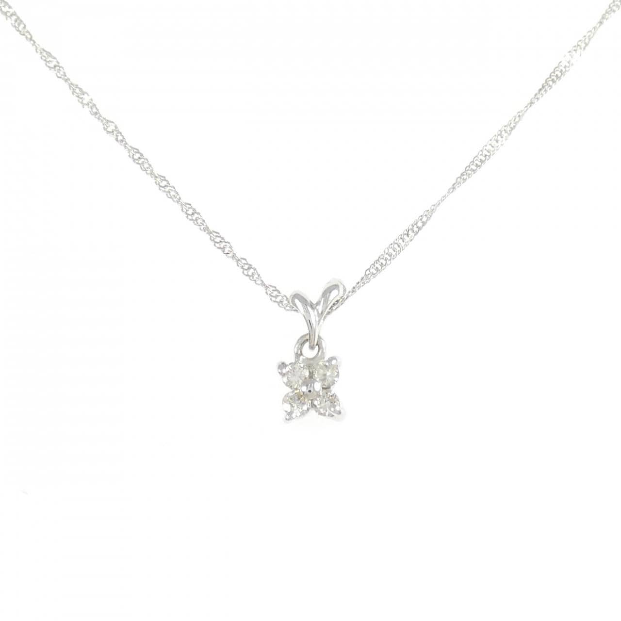 K18WG ダイヤモンド ネックレス 0.08CT