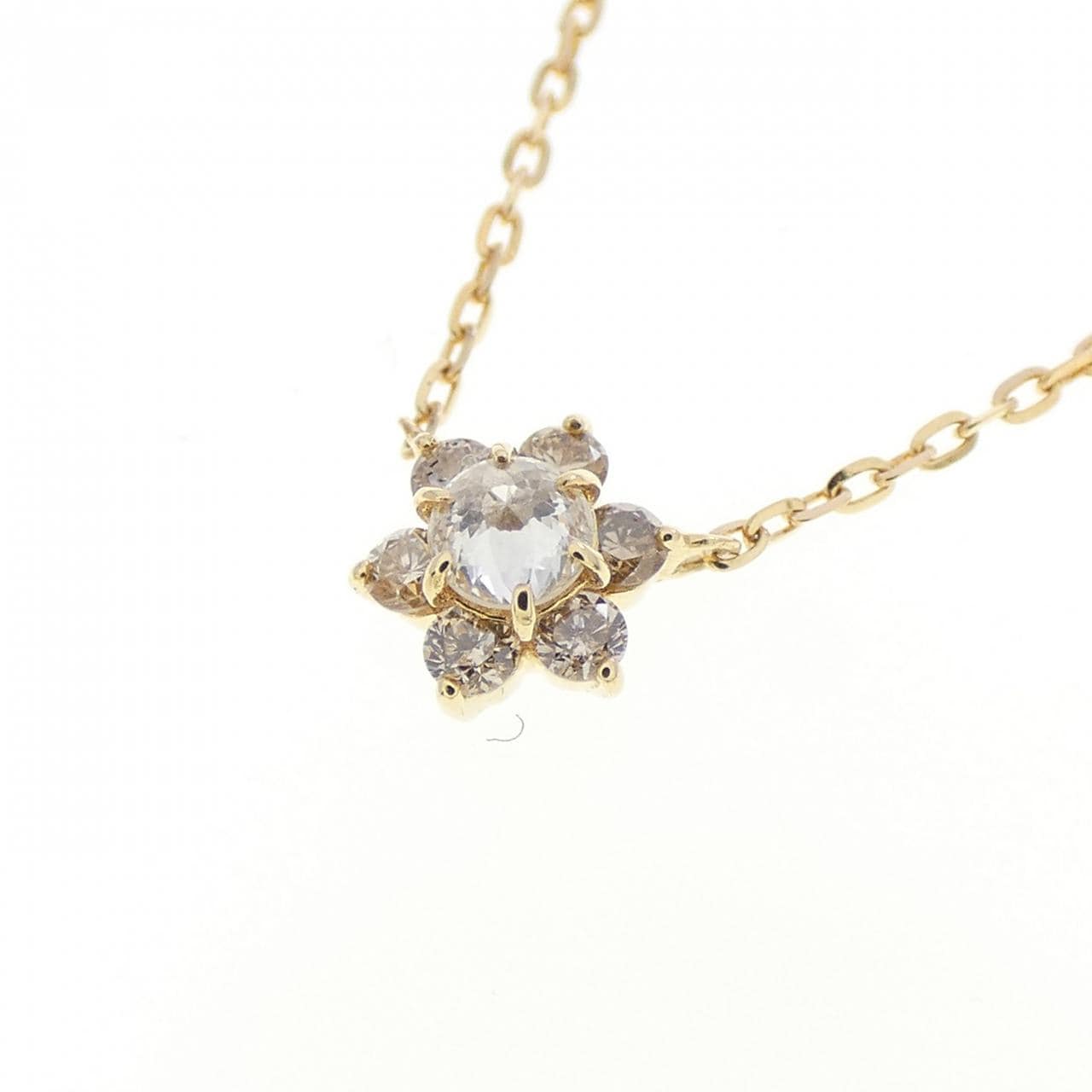 アガット ダイヤモンド ネックレス 0.1CT