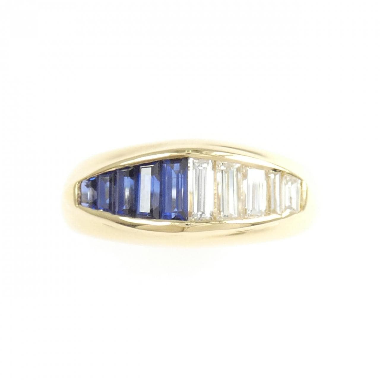 18KYG サファイヤ リング 0.58CT