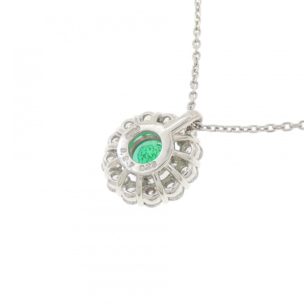 PT950/PT850 エメラルド ネックレス 0.27CT