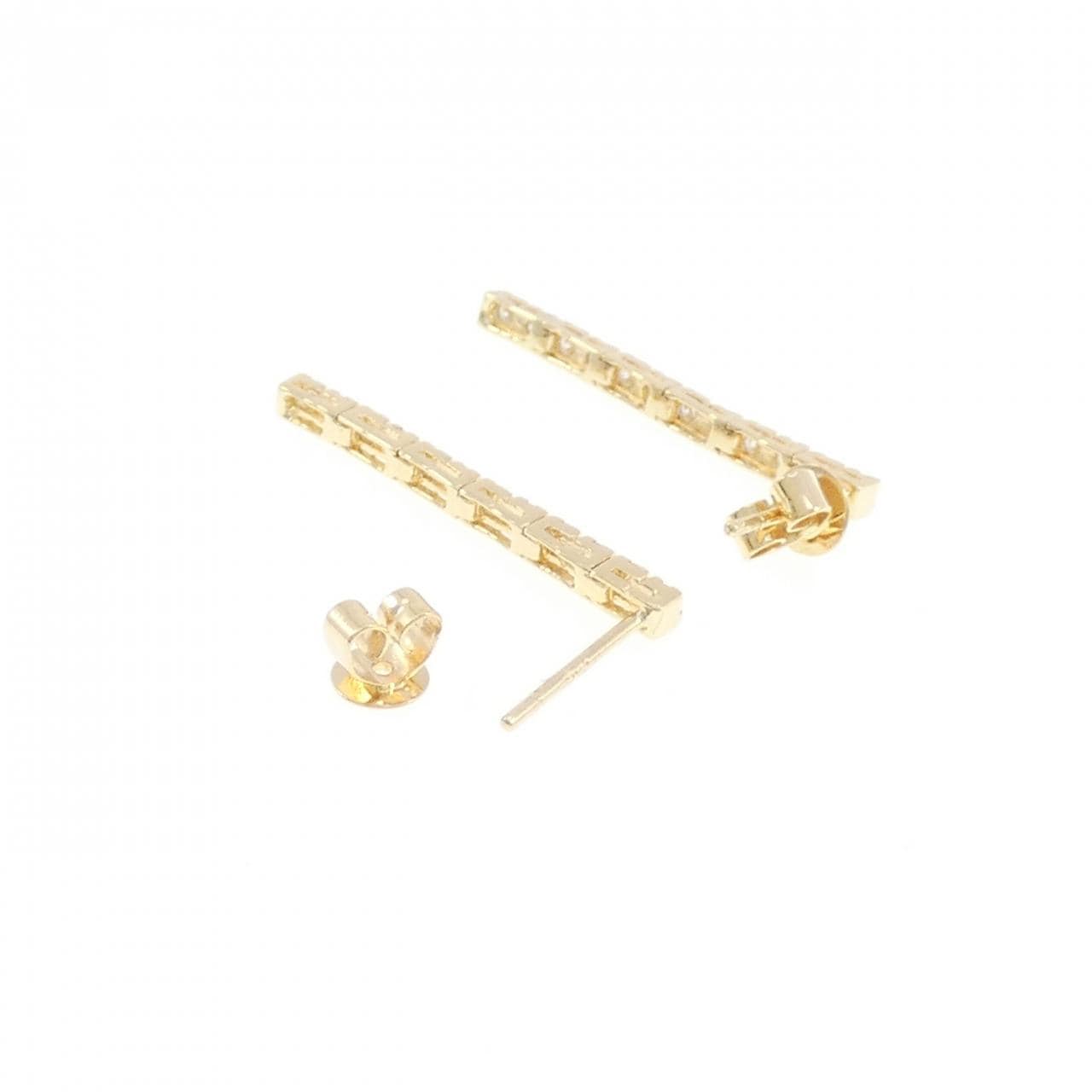 K18YG/750YG ダイヤモンド ピアス 0.49CT
