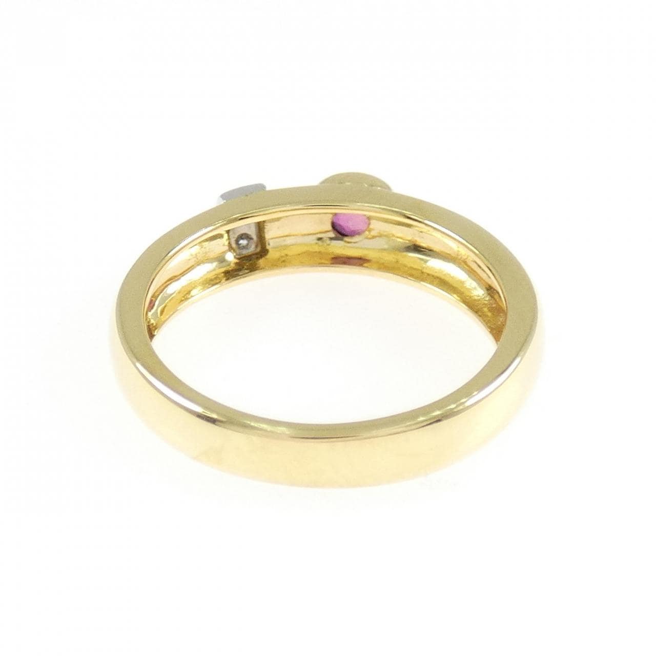 K18YG/PT900 ルビー リング 0.29CT