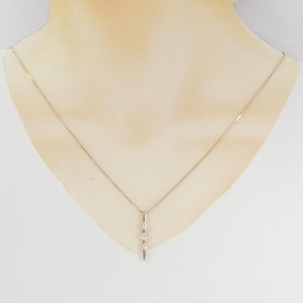K18PG ダイヤモンド ネックレス 0.30CT