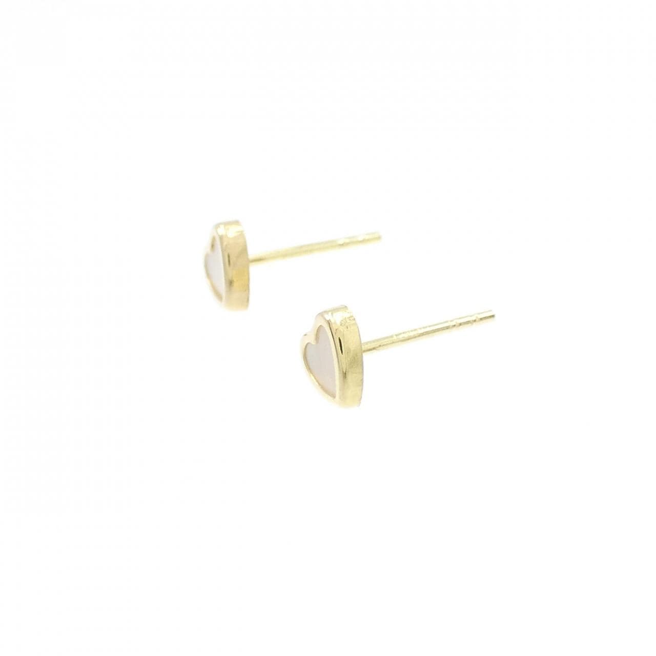【新品】750YG ハート マザーオブパール ピアス