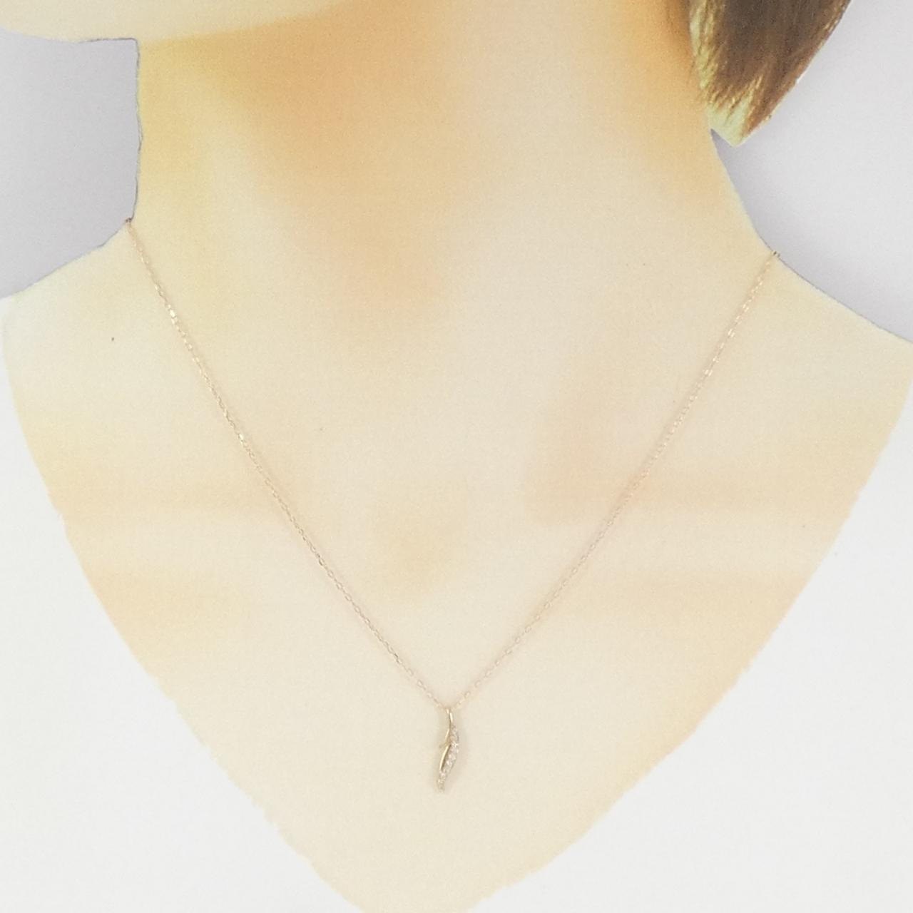 K18PG ダイヤモンド ネックレス 0.04CT