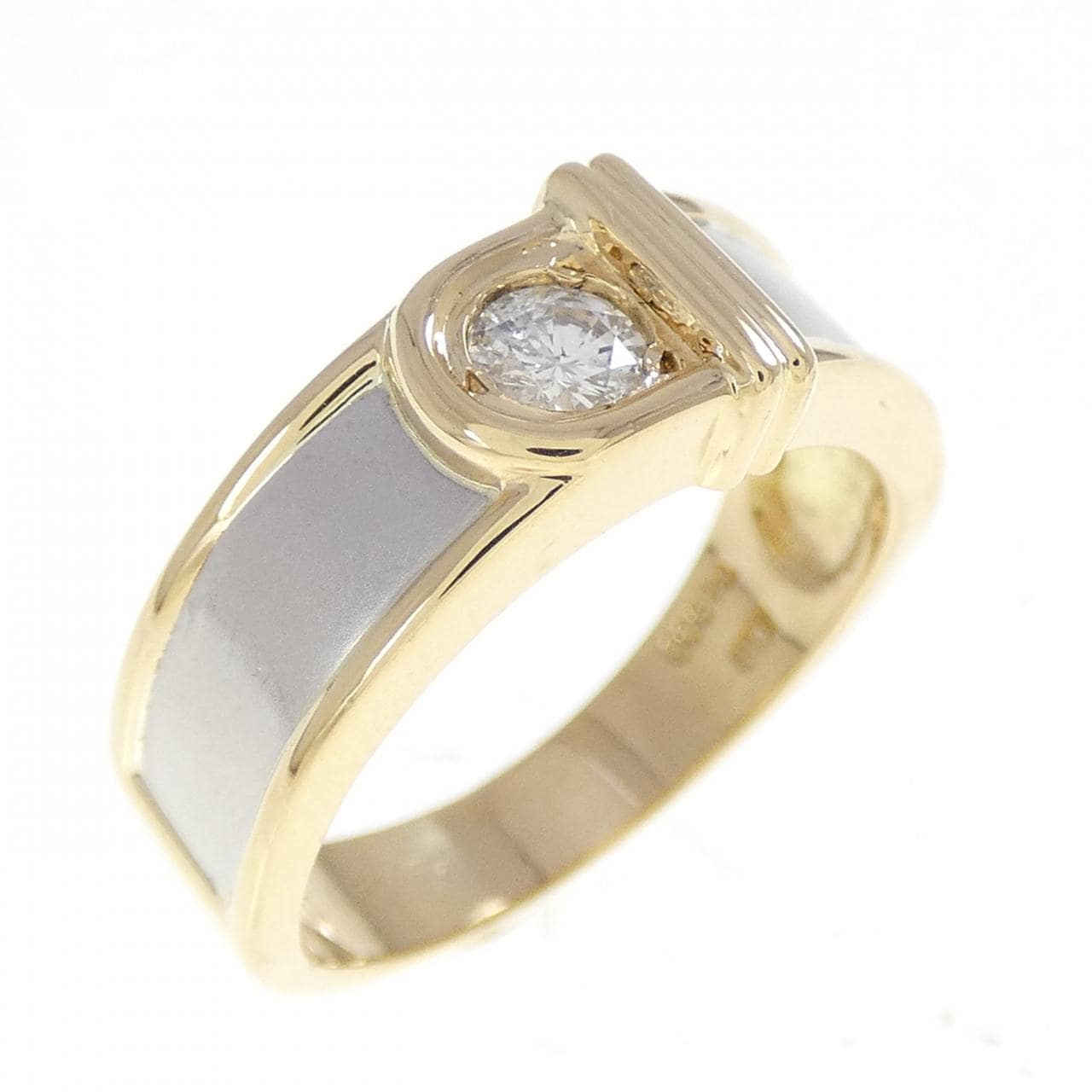 K18YG/PT900 ダイヤモンド リング 0.16CT