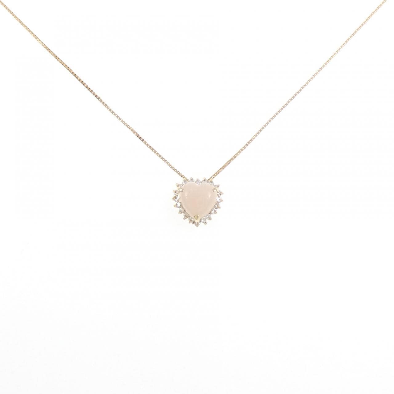K18YG ハート オパール ネックレス