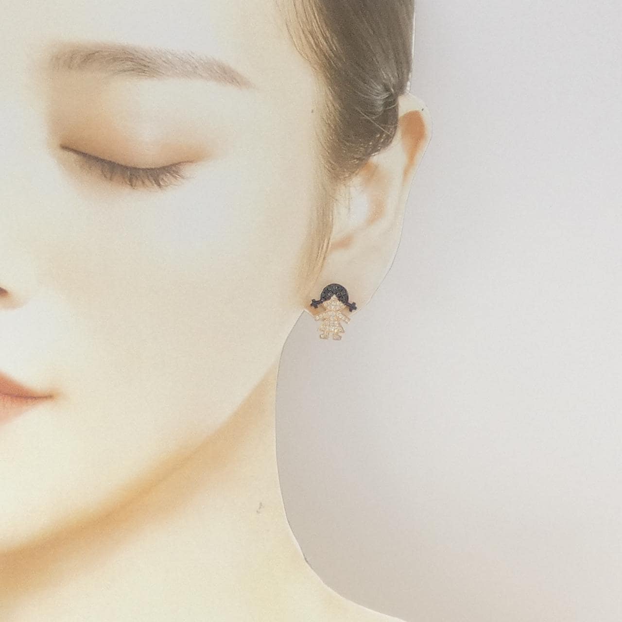 K18PG ダイヤモンド ピアス 0.30CT 片耳