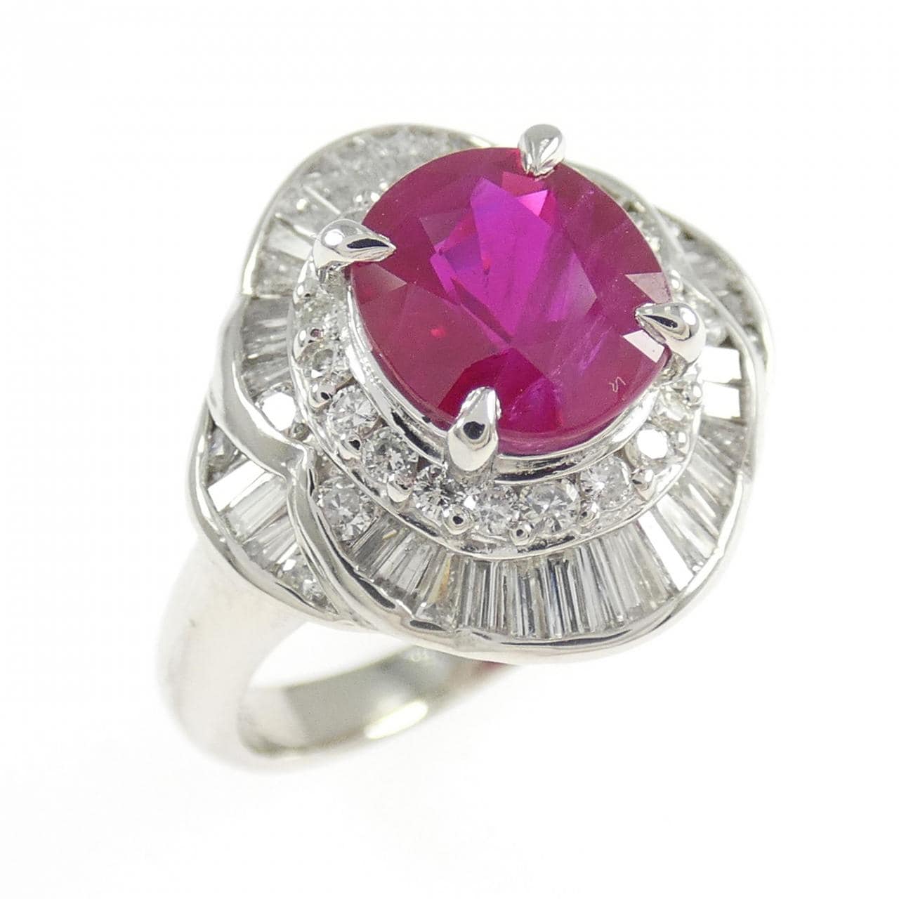PT900 ルビー リング 1.87CT