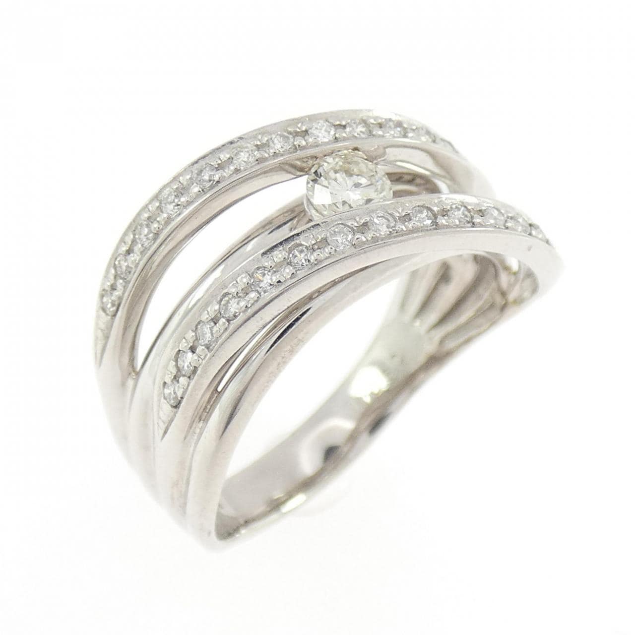 K18WG ダイヤモンド リング 0.30CT