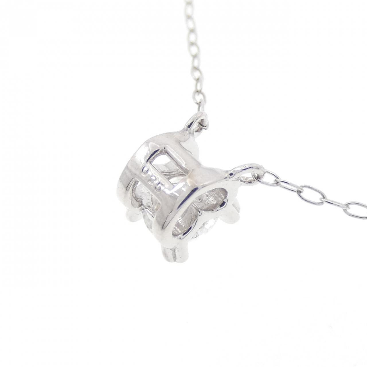 K18WG solitaire Diamond necklace 0.25CT