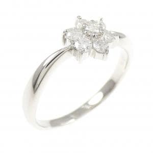 PT900 フラワー ダイヤモンド リング 0.30CT