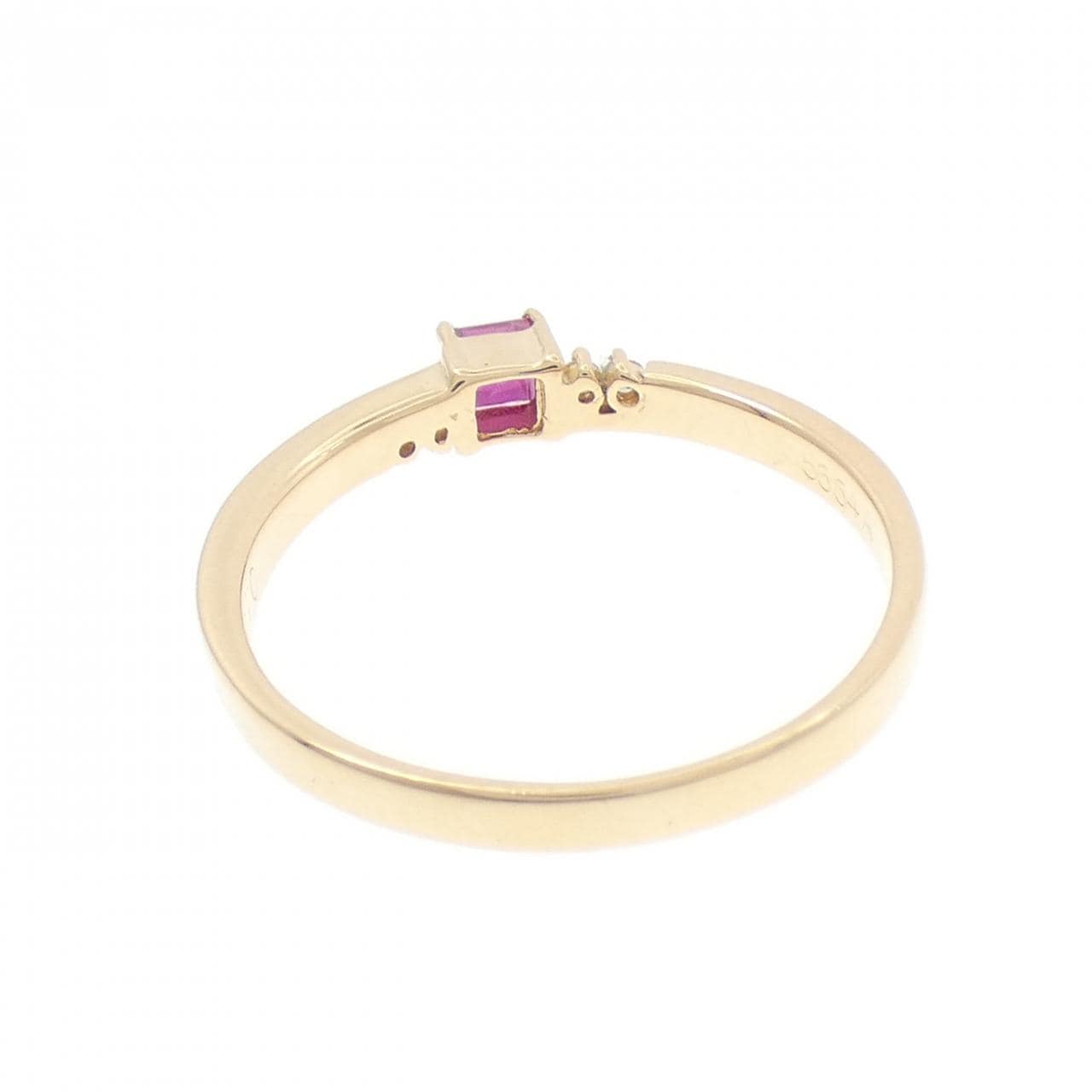 K18YG ルビー リング 0.15CT