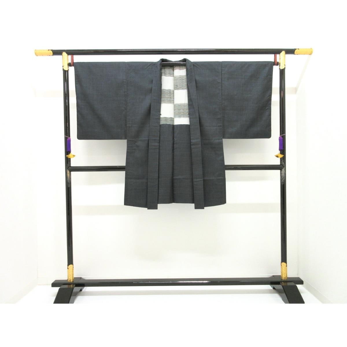 男物　１００山　きもの羽織２点セット【大島紬】