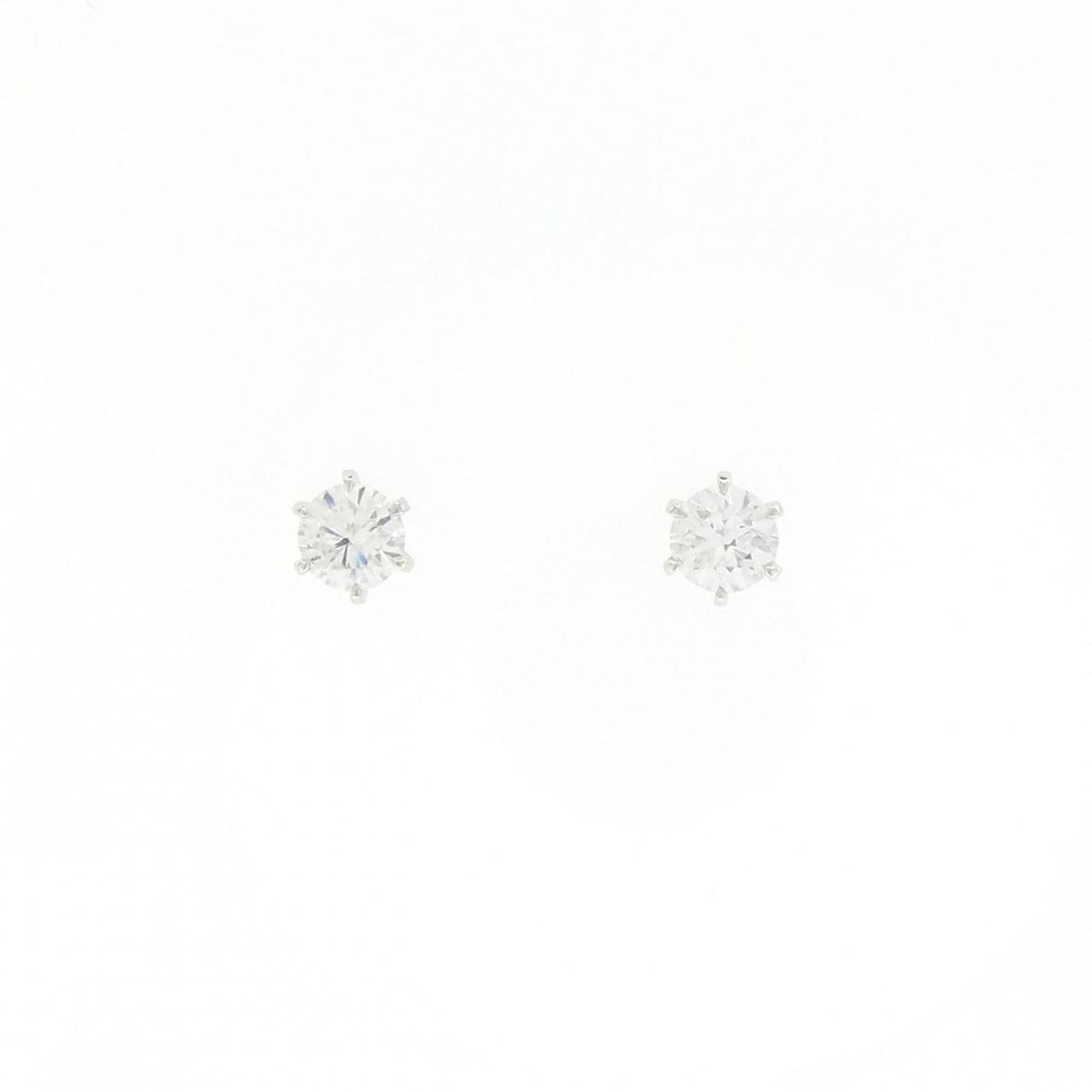 【リメイク】PT900/ST ダイヤモンド ピアス 0.306CT 0.317CT E SI1-2 EXT-VG