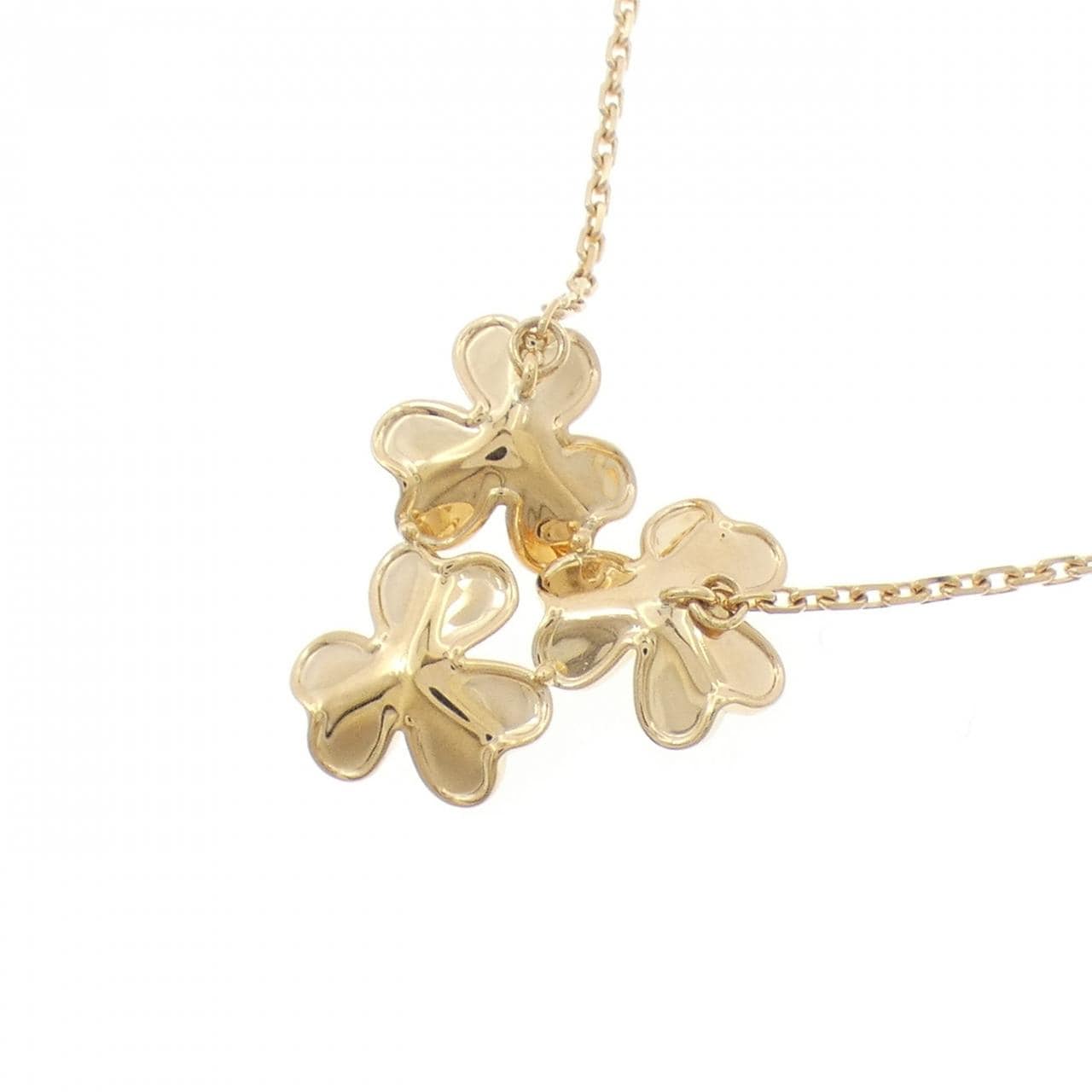 ヴァンクリーフ&アーペル フリヴォル 3フラワー ミニ ネックレス