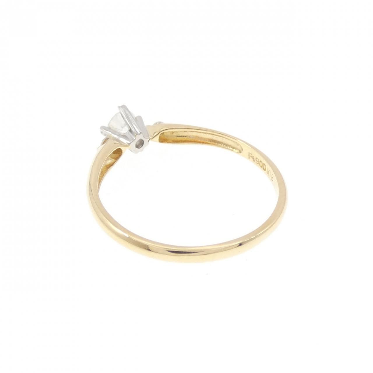 K18YG/PT900 ダイヤモンド リング 0.16CT