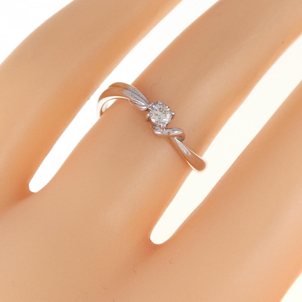 K18WG ダイヤモンド リング 0.10CT
