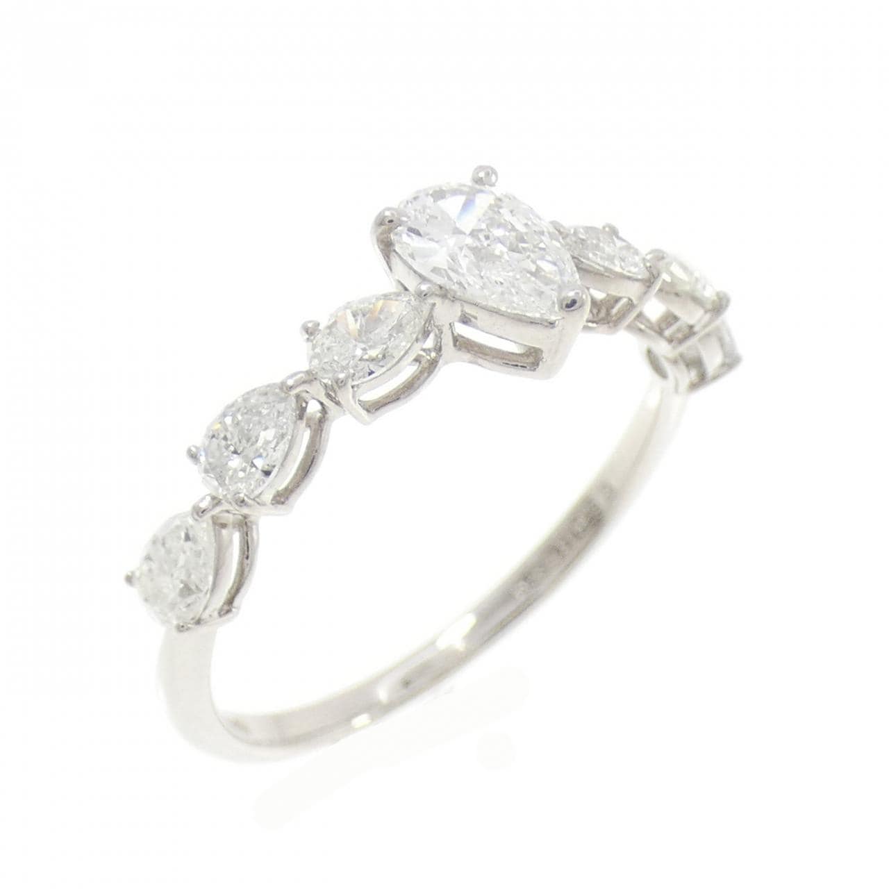 PT900 ダイヤモンド リング 0.345CT F IF ペアシェイプ