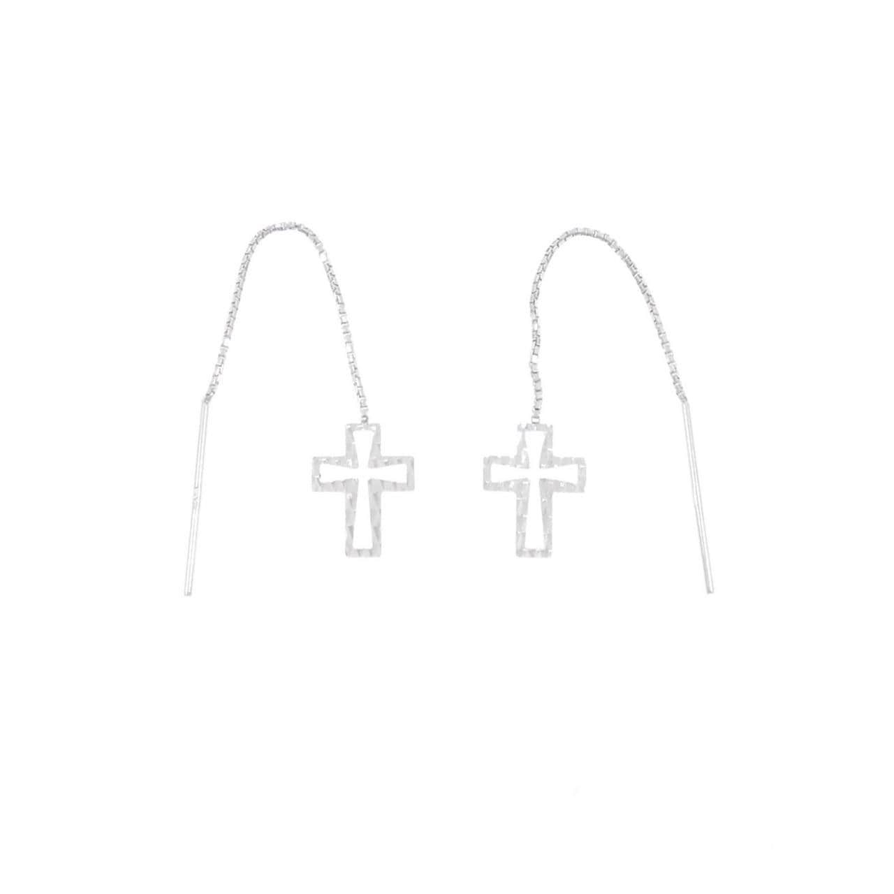 K14WG クロス ピアス