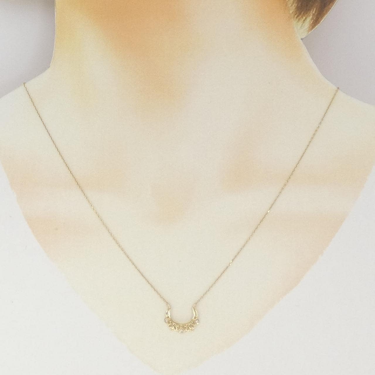K10YG ダイヤモンド ネックレス 0.026CT