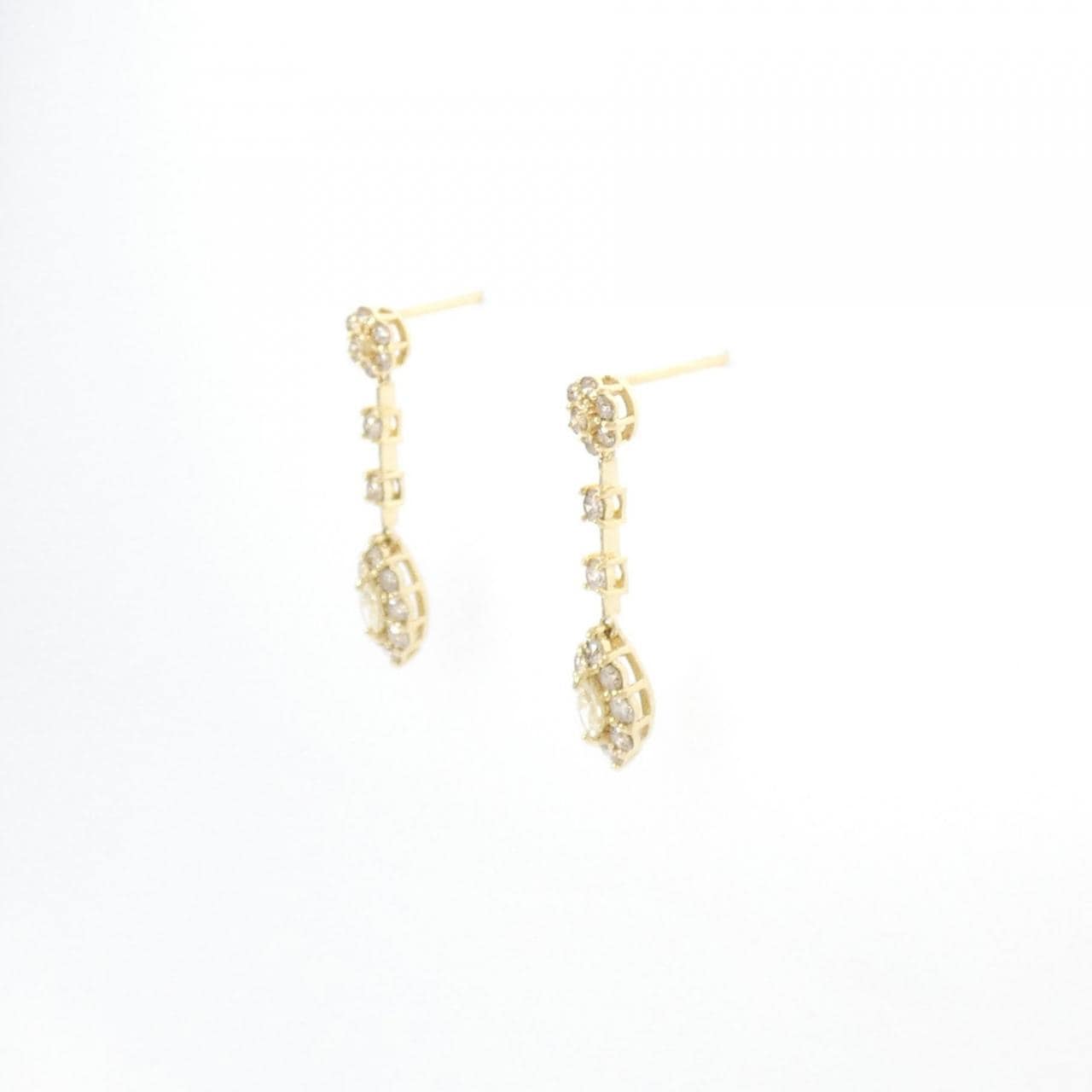 [BRAND NEW] K18YG Diamond earrings 0.64CT