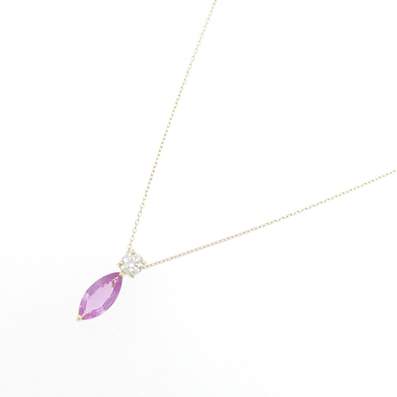 K18YG Sapphire Necklace 0.95CT