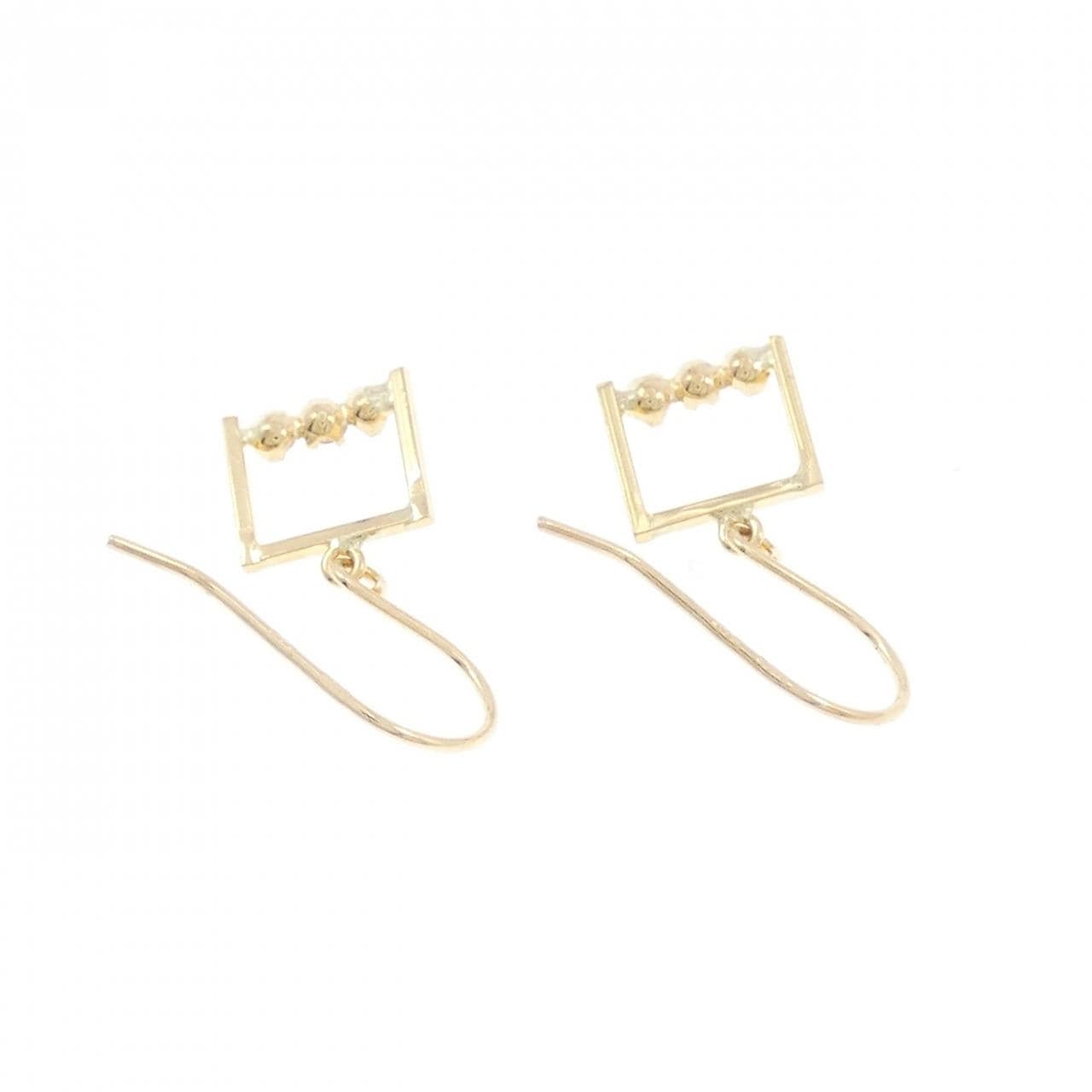 【新品】K18YG ダイヤモンド ピアス 0.08CT