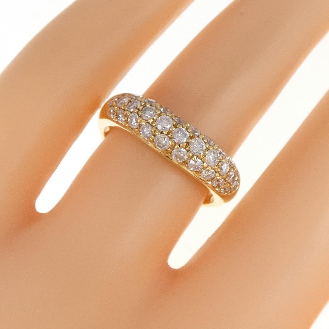 K18YG ダイヤモンド リング 0.74CT