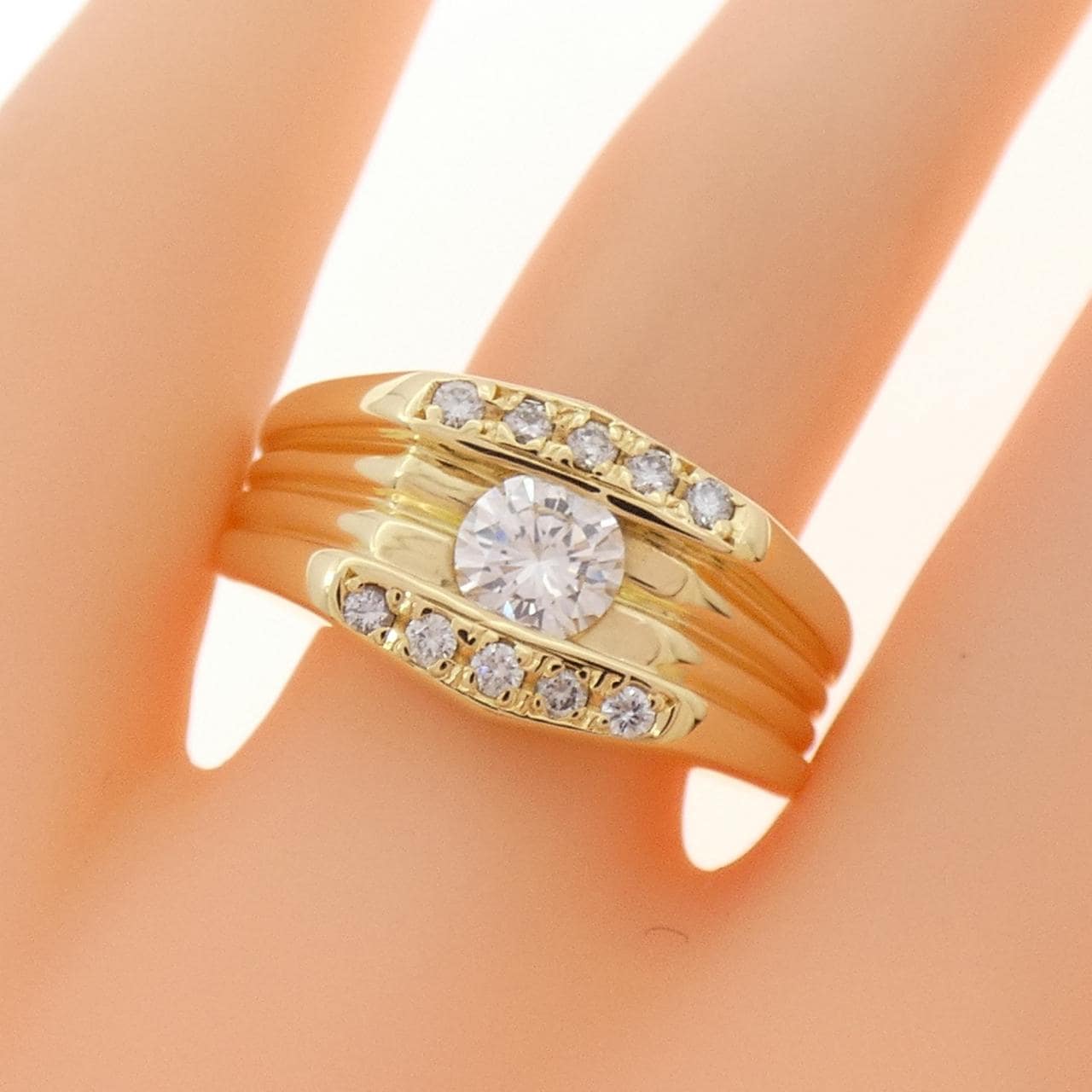 K18YG ダイヤモンド リング 0.508CT