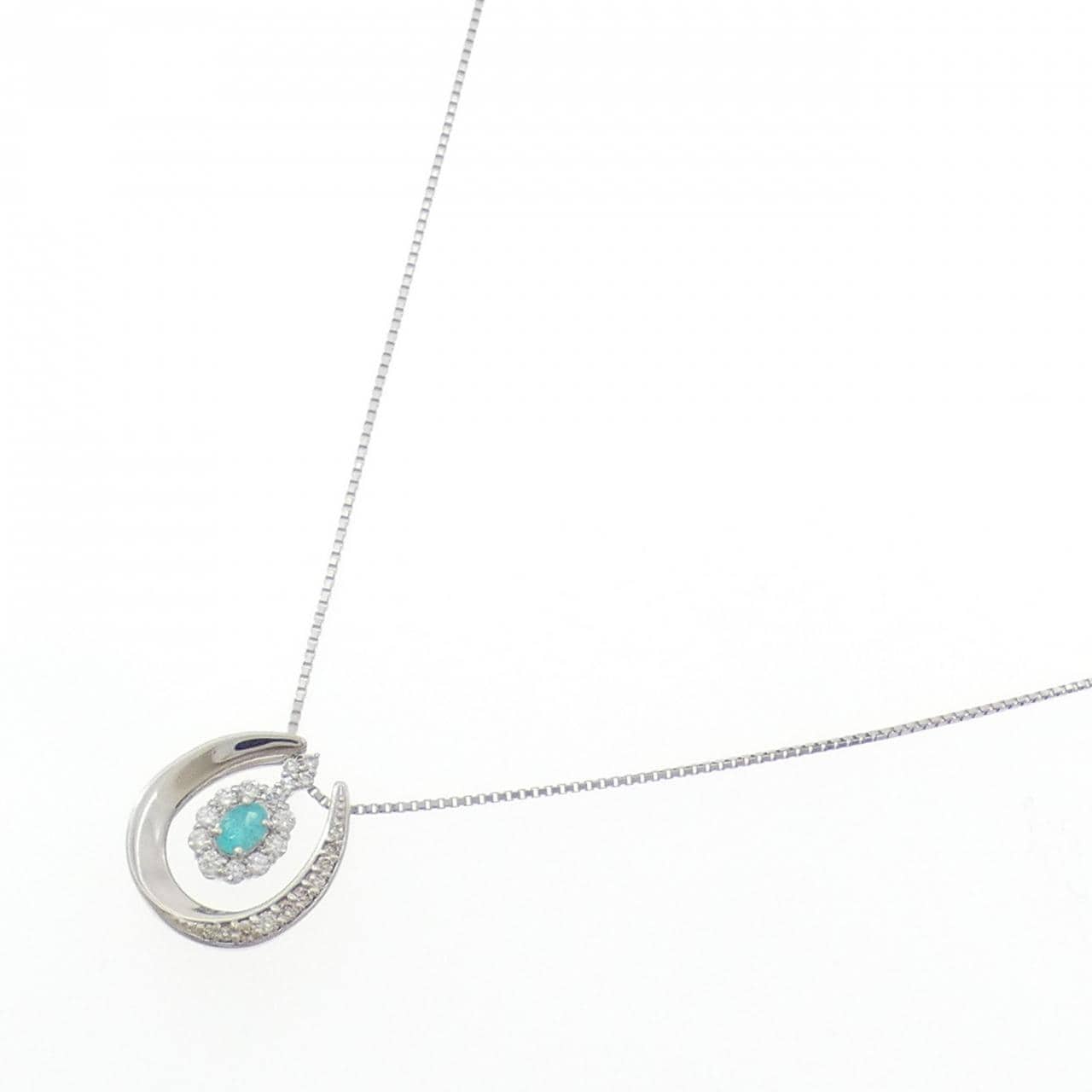 PT900/PT850 2WAY パライバトルマリン ネックレス 0.137CT