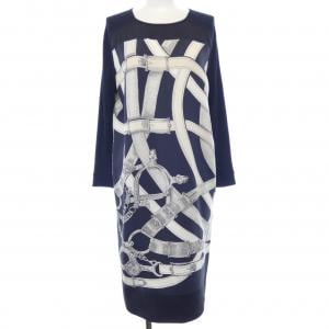 エルメス HERMES CAVAL CADOUR *76-7755 ツイルレーヌ ワンピース