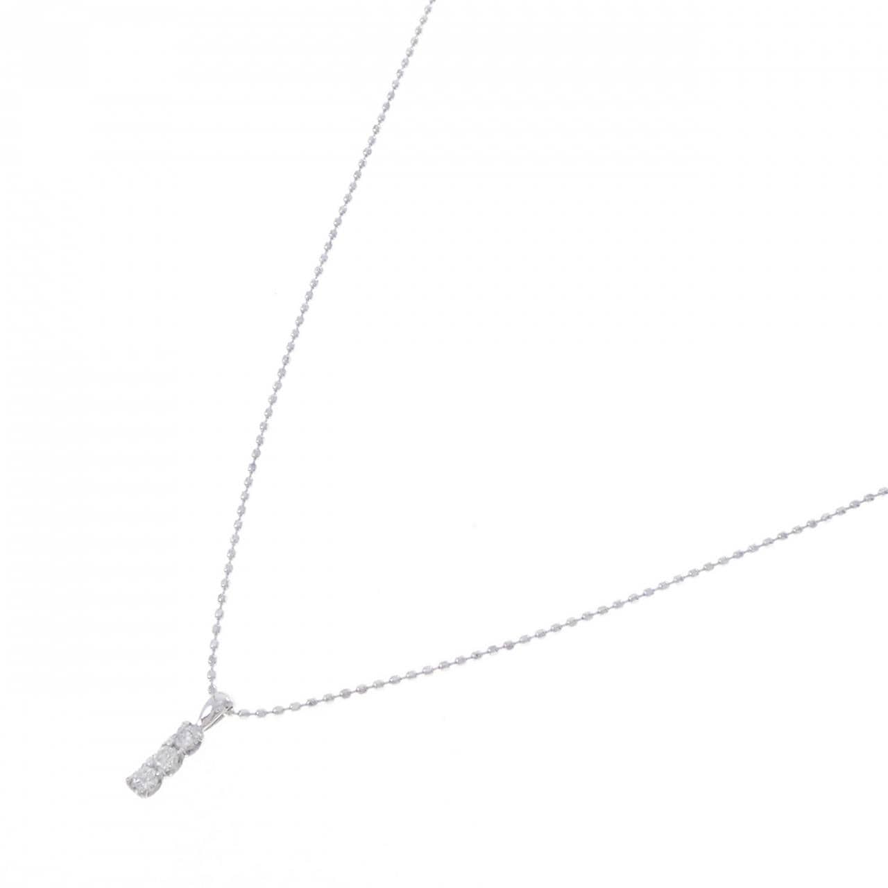 K18WG ダイヤモンド ネックレス 0.1CT