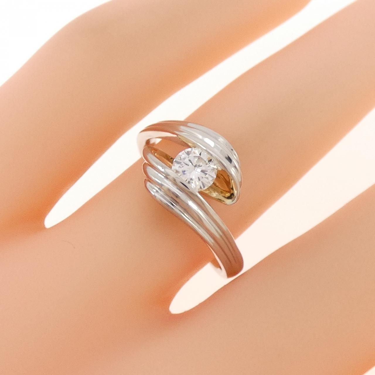 PT900/K18YG ダイヤモンド リング 0.318CT