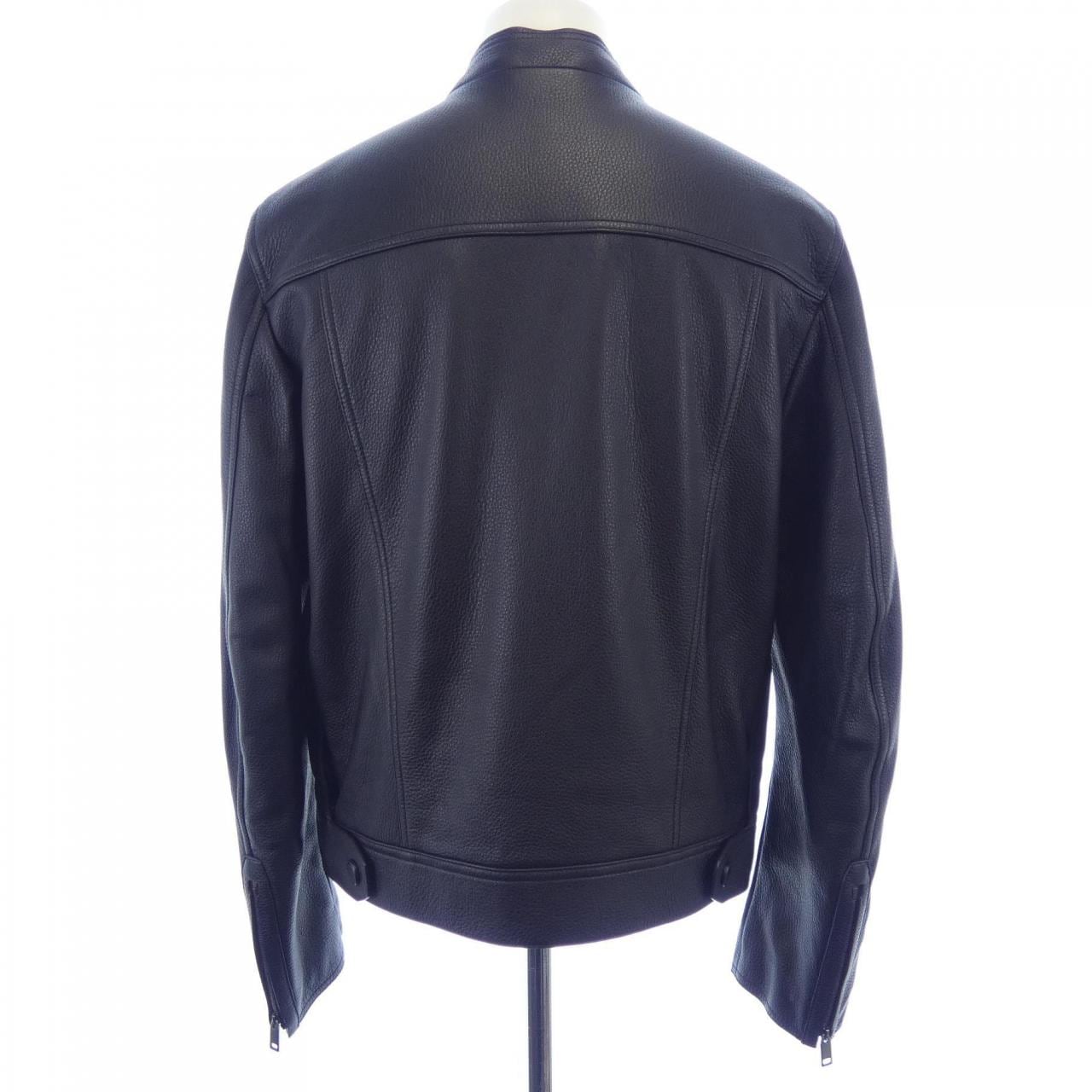 ブリオーニ BRIONI レザーライダースジャケット