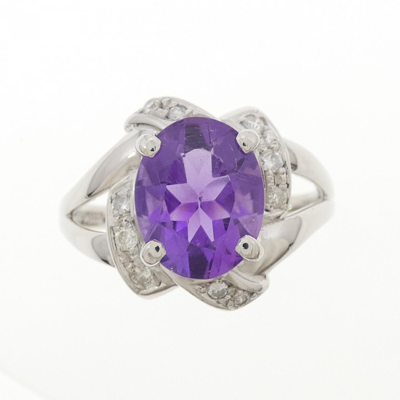 PT900紫水晶戒指2.27CT