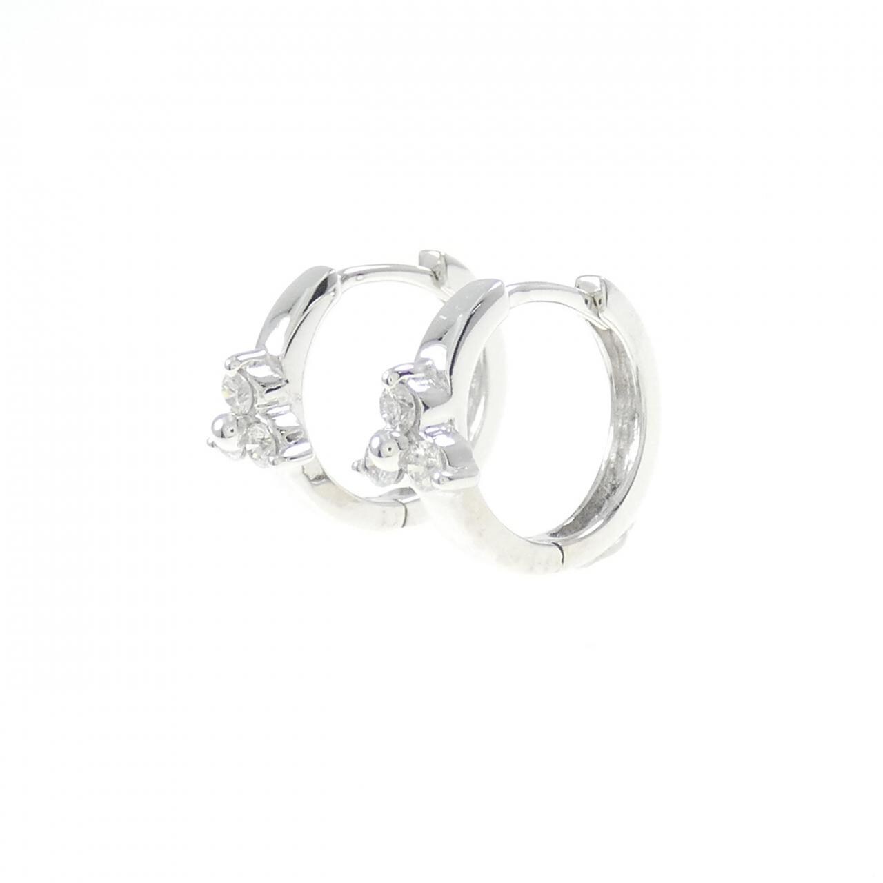 750WG ダイヤモンド ピアス 0.14CT