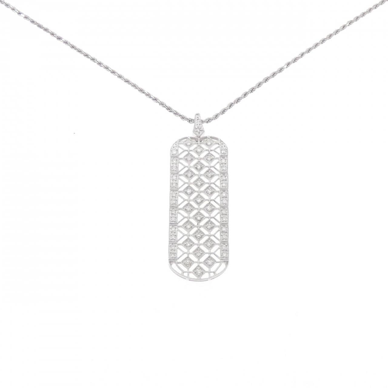 750WG ダイヤモンド ネックレス 0.50CT