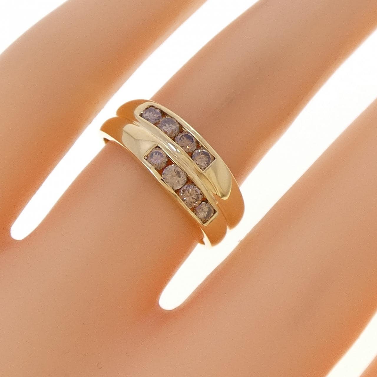K18YG ダイヤモンド リング 0.56CT