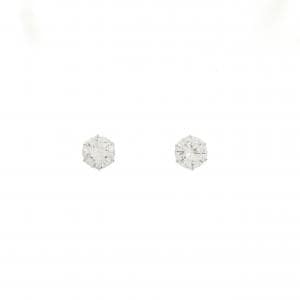 PT900 ソリティア ダイヤモンド ピアス 1.025CT