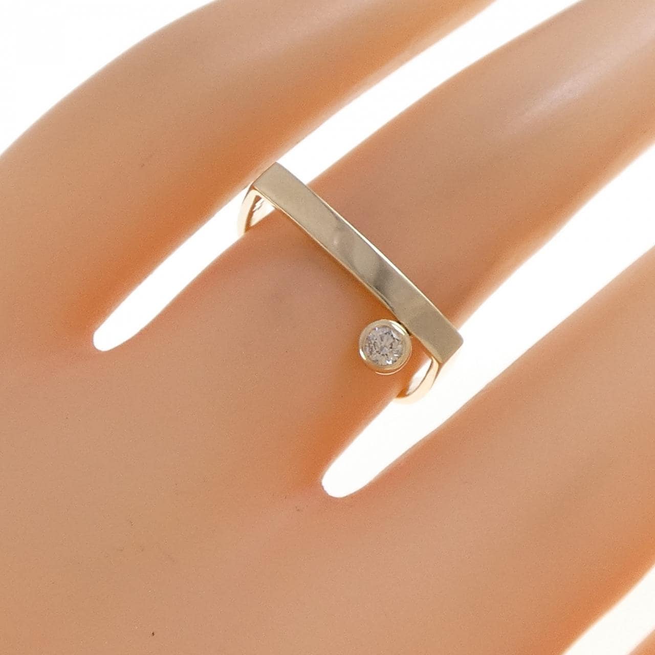 ヒロタカ ゴールドバー リング 0.06CT