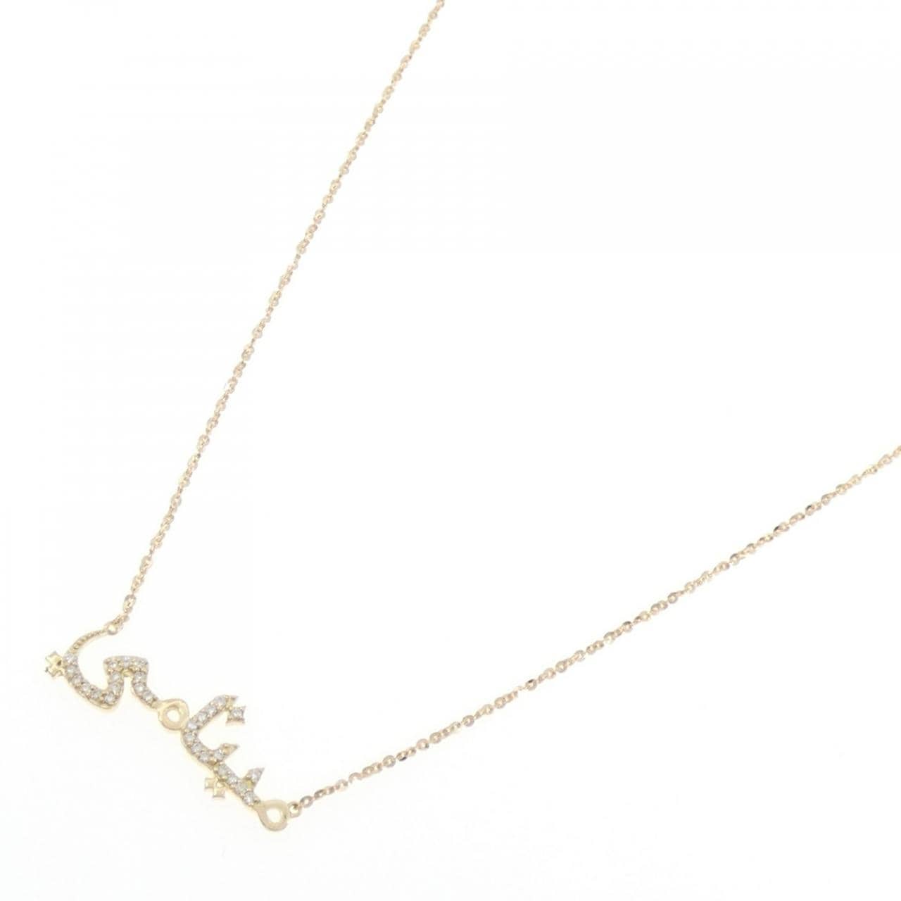 K18YG ダイヤモンド ネックレス 0.14CT
