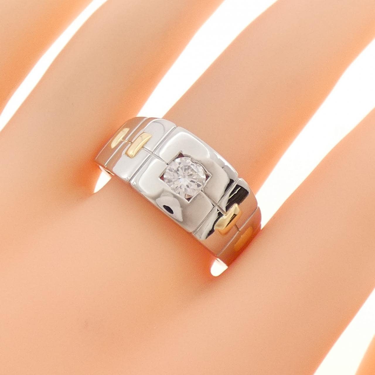 PT900/K18YG ダイヤモンド リング 0.42CT