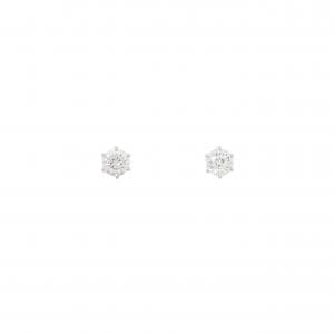 PT900 ソリティア ダイヤモンド ピアス 0.408CT