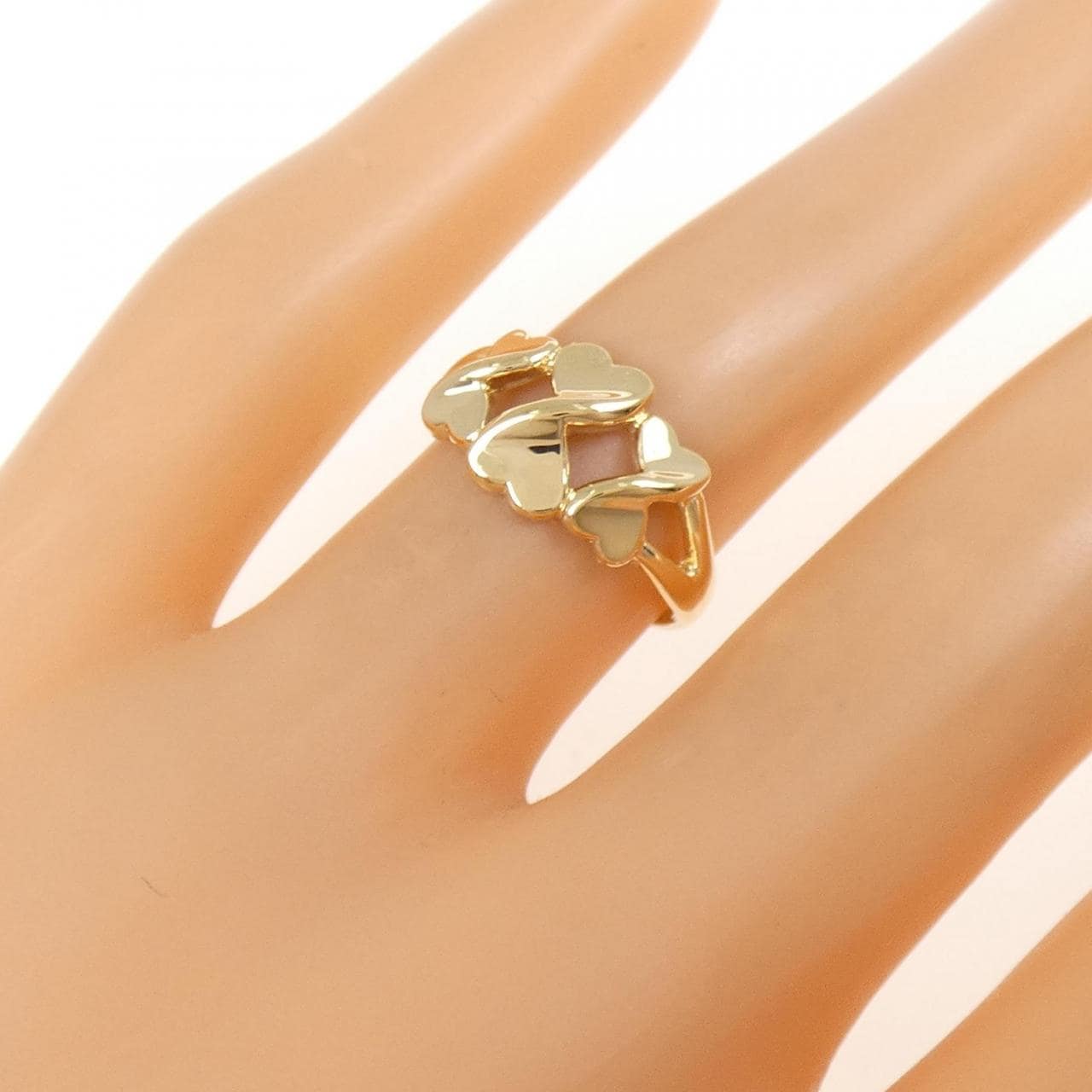 K18YG heart ring