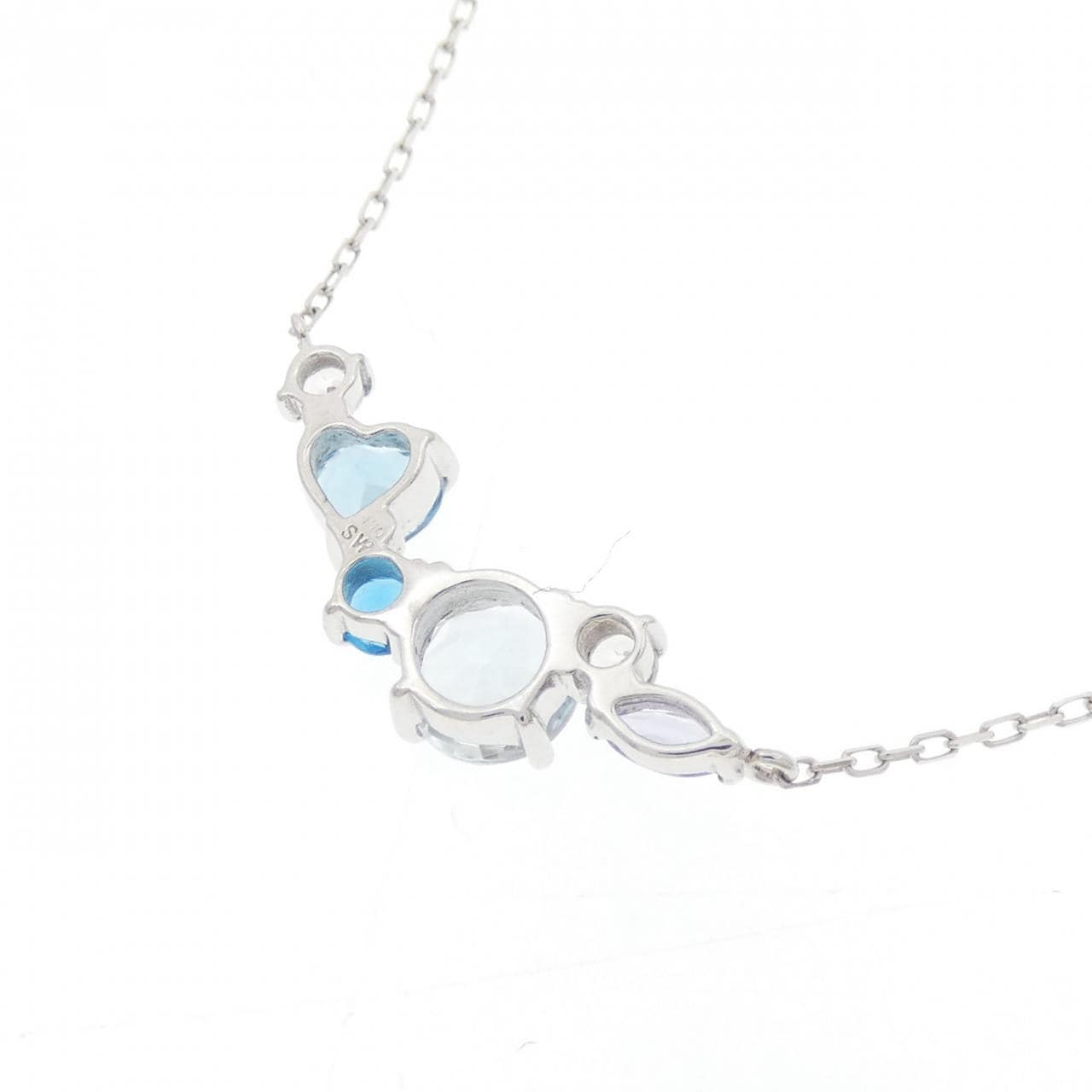 K10WG カラーストーン ネックレス